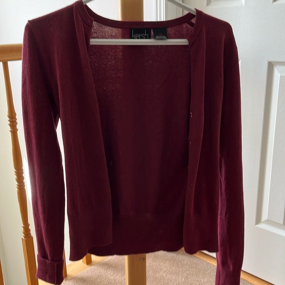 🎁Kersh cardigan burgundy.